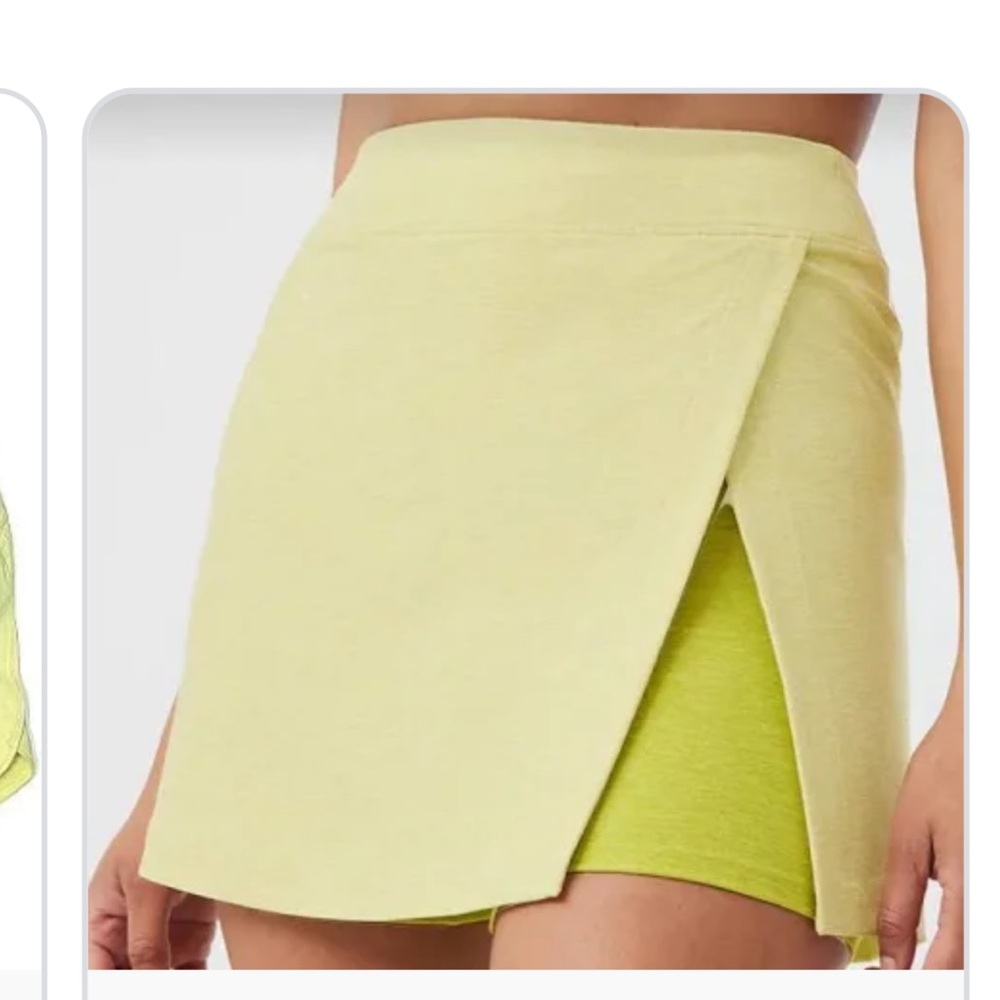 Neon Yellow/Green Outdoor Voices Court Skort